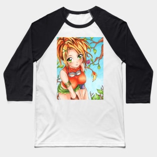 Final Fantasy Rikku Drawing Baseball T-Shirt